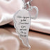 "Not a day goes by" Crystal Pav'e Angel Wings Necklace in Silver