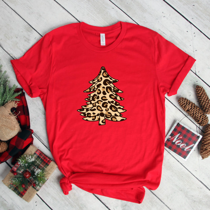 Leopard Christmas Tree Shirt, Christmas Shirts