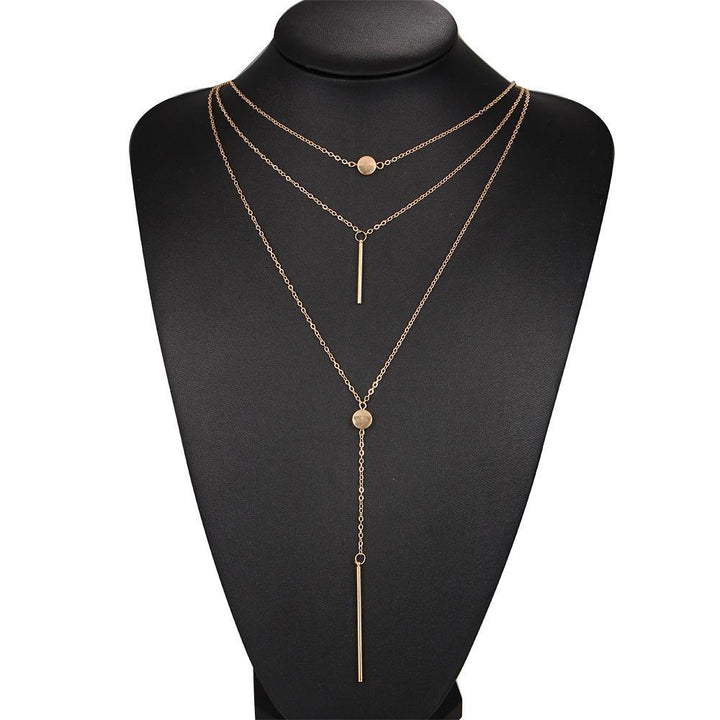 3 Piece Geometric Set 18K Gold Plated Necklace ITALY Design