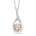 2.00 CTTW Morganite Princess Cut Infinity Necklace in 14K White Gold Plating