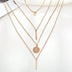 3 Piece Rectangle Drop 18K Gold Plated Necklace in 18K Gold Plated ITALY Design