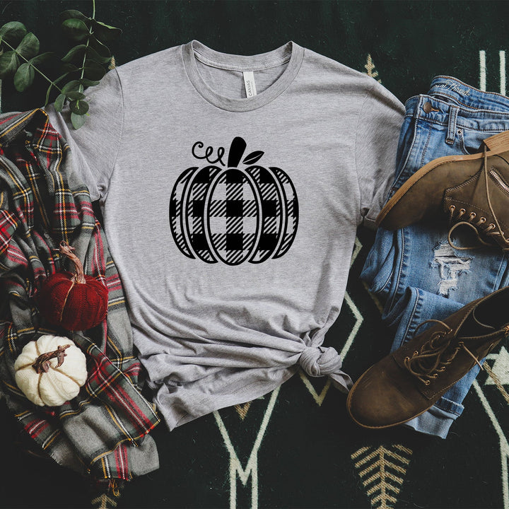 Fall Pumpkin Shirt, Plaid Pumpkin Shirt